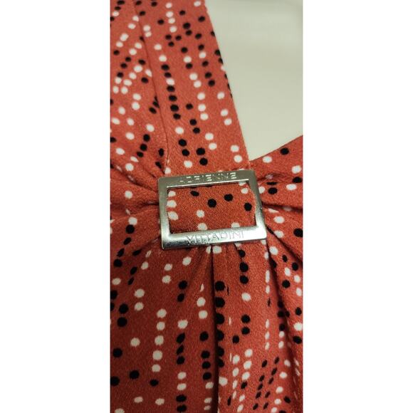 Adrienne Vittadini Womens V-Neck Sleeveless Top Blouse Multi Red Size Large - Picture 4 of 8